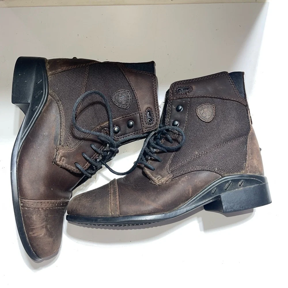 Ariat Girls Brown Leather Paddock Boots